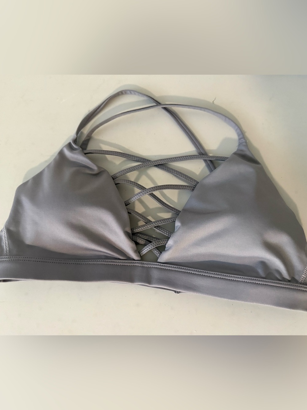 Victoria's Secret Light Gray/silver  Strappy Bralette